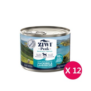 지위픽 독 강아지캔 고등어 양고기 170g x 12개 뉴질랜드 생산제품