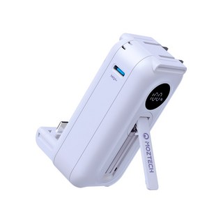 MOZTECH 太空艙 多功能口袋 行動電源 迷你 直插式 萬能充, 紫幽靈,蘋果接頭款