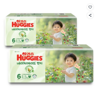 하기스 네이처메이드 팬티형 기저귀 남아용 점보형, 6단계, 76매