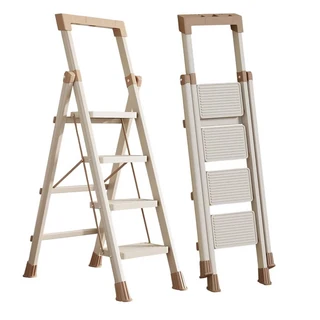 全鋼摺疊人字梯 家用梯 加厚碳鋼防滑梯 3/4/5/6步梯, 1個
