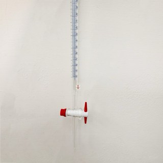 玻璃滴定管 10ml 50ml 背藍線 鐵氟龍栓 實驗器材 滴定管夾, 1個, 25ml