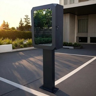 전기차 충전기 스탠드 케이스 어댑터 타입 야외 젠더, 1개, 70x25x50+80 기둥(B형 고급형)