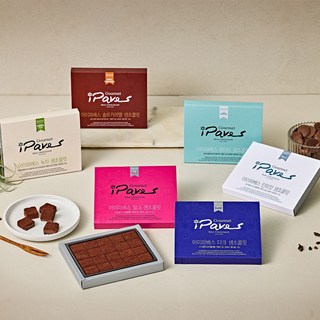 아이파베스 생초콜릿 [밀크 다크 녹차 화이트 4종세트] 고급 파베초콜릿 생초콜릿 발렌타인데이 화이트데이 선물 다크, 4개, 125g