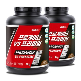프로게이너 V3프리미엄 초코맛 체중근육 벌크업게이너, 4kg, 2개
