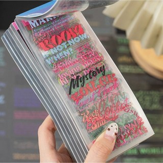 앨리스앤 빈티지 다꾸 레터링 스티커북 2종, 1개, 블루 (HR425)