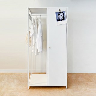 비카 옷걸이행거 수납장/행거/캐비넷/락카장/옷장/이케아/관물대/수납장, 블랙