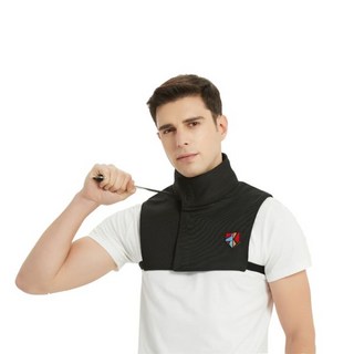 호신용품 컷 앤 슬래시 방지 하이 칼라 목 가드 가슴 보호대 찌르기 자기 방어 신체 안전, Black, 1개