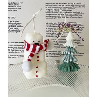 네모네모 눈사람 캔들, 1개, 145g, 가든파티