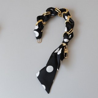 우아한 실크 스카프 메탈 지갑 핸들 스트랩 핸드백 체인 교체 액세스 12월