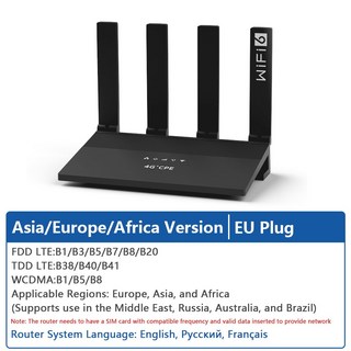4G LTE 라우터 WIFI6 카드 무선 5G 영어 WIFI 300MBPS 시스템과 모뎀 NANO SIM 호환되는, WiFi6 4G LTE Router, 1개