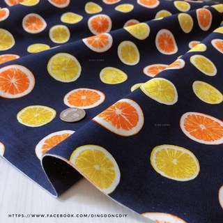 叮咚Diy日本進口棉布 香橙切片 厚棉布 牛津布 手作拼布DIY材料, 1個, 一尺
