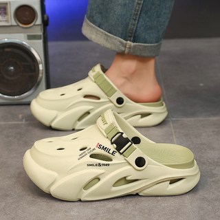 椰子洞洞鞋 戶外運動沙灘涼鞋 男士夏季外穿厚底防滑涼拖鞋