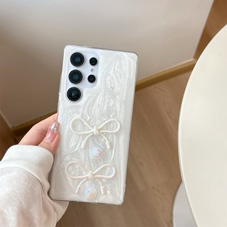 韓國ins風滴膠蝴蝶結高級感手機殼適用三星S25ultra女新款S24plus