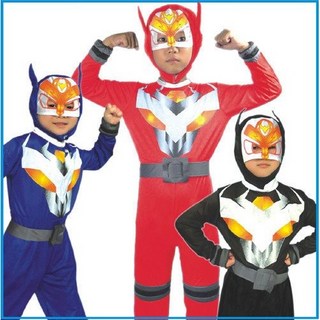 洋洋小品-中壢平鎮 超時空戰警隊超人 萬聖節聖誕節兒童表演服裝 舞衣舞蹈用品, 1個, 藍, 藍