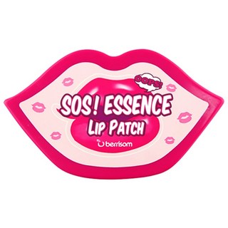 BERRISOM SOS 精華唇膜套組，高度貼合水凝膠唇膜，特大尺寸幫助唇周護理，提供高保濕營養，帶有甜美桃子香, 30片, 1盒