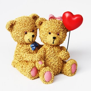 Best禮物 聖經人物擺件 喬遷生日祝福禮物 原創樹脂擺飾 家居裝飾品, 1個, 14 小熊情侶氣球