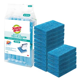 3M Scotch-Brite 百利 多合一浴室清潔棒海綿刷補充包 15入, 1個