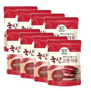 종가 국산 고춧가루 (매운맛) 깨끗하고 믿을수 있는, 8개, 500g
