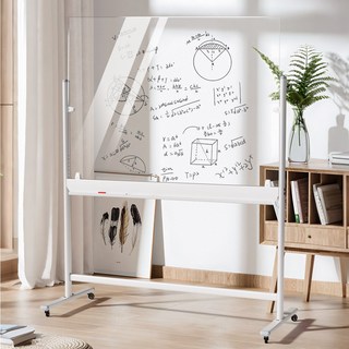 Anystar 투명 강화유리 칠판 이동식 스탠드 화이트보드