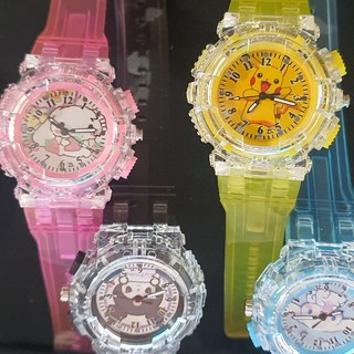 발광 LED 산리오시계 블루시나모롤 퍼플 쿠로미 피캬츄 마이멜로디 유치원 초등학생 조카 선물 입학 졸업 교회 선물로 좋아요(+산리오 스티커 )