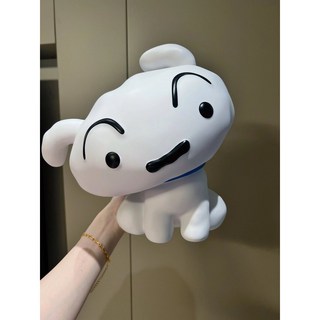 發光蜜蜂蠟筆小新夜燈 2025新款公仔 大手辦客廳擺件燈, 野原小白28cm【帶彩盒】