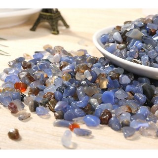 念念不忘水晶 水晶碎石 已鑑定證書 消磁淨化 五行造景石 藍瑪瑙碎石, 藍瑪瑙碎石/包