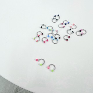 現貨 實拍 C型雙頭耳環 鈦鋼 彩色耳骨環 時尚簡約 個性百搭