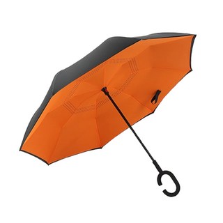 樂邦 雙色反向C型雨傘 - 免持型 汽車傘 車用 反向傘 大傘 直傘 超大 雙人傘