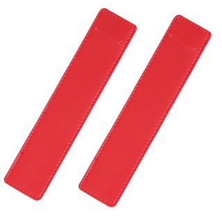 레더 가죽 볼펜 케이스 파우치 18컬러 필통 샤프 보관 포장, 2개, 레드