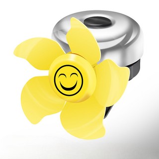 루앤시 바람개비 자전거 벨 핸들벨 슬라이딩 밸런스 방울 경적 호른 풍차, 옐로우