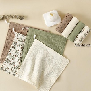 純棉紗布方巾圍脖面巾：A類寶寶專用，柔軟吸水嬰兒洗臉巾，運動吸汗小方巾