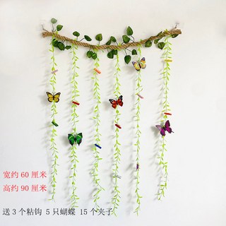 【1萬人收藏】照片墻組閤掛墻兒童裝飾照片神器免打孔墻上房間幼兒園相片墻, 1個, 綠柳60釐米