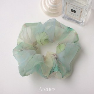 1개 쉬폰 오간자 나염 스크런치 곱창밴드 곱창끈