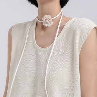 동백꽃 초커 목걸이 여성 롱목걸이 선물추천 모던스타일 여성 악세사리