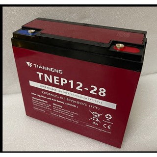 天能 TN 12V28Ah 28Ah 鉛酸電池 電動車 電動自行車專用, 1個, TN天能12V28ah-都有附螺絲