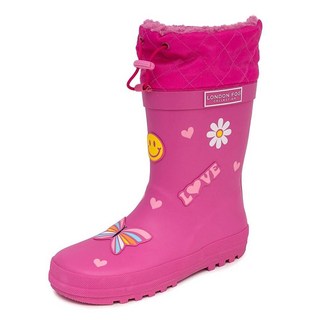 LONDON FOG Toby 남아 여아 스노우 부츠 및 레인 - 단열 겨울 방수 어린 아이 큰 어린이 사이즈 11~7 푸크시아 101927