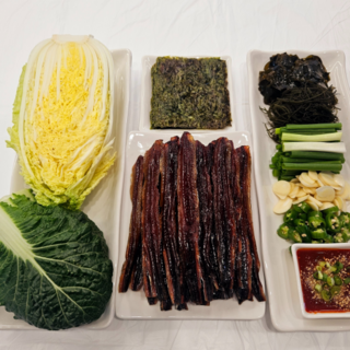 프리미엄 포항 구룡포 원조 손질 과메기 쌈야채세트, 1개, 5마리 10쪽 야채세트