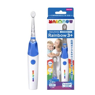 日本BabySmile 充電款 S-205 炫彩音樂兒童電動牙刷 (附軟毛刷頭 不傷乳牙), 藍色, 1個, 1個裝