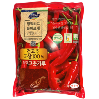 농협 [25년산] 영월농협 국산 청결고춧가루(매운맛), 1kg, 1개