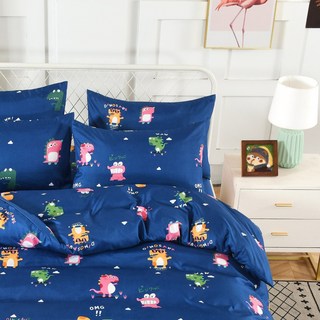 HOFY 台灣製造 恐龍圖案床包枕套組 單人3.5尺