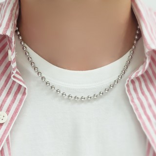 N305 볼체인목걸이 구슬체인 볼체인 남여공용 레이어드패션목걸이