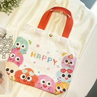 帆布飯盒袋便當手提包可愛學生手提書袋上班上課網紅小拎包