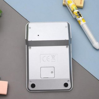 휴대용 미니 계산기 경량 탁상용 태양광 사무용 미니 계산기 업무용 재무용, 실버