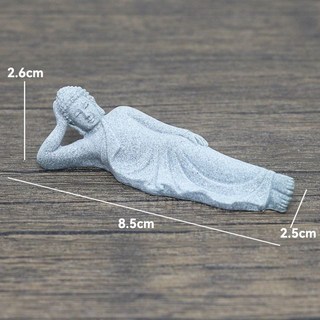 작은 불교 승려 티베트 인형 부처님 돌 조각상 자동차 장식 명상 홈 수족관 소품 장식품