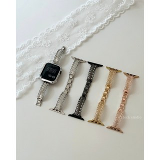 O'CLOCK STUDIO 簍空蕾絲造型Apple Watch金屬錶帶, 1個