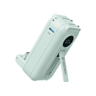 MOZTECH 太空艙 多功能口袋 行動電源 迷你 直插式 萬能充, 煙青灰,Type-C款