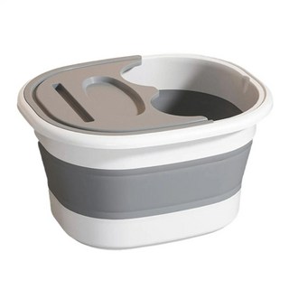 가정용 접이식 발 담그는 양동이 마사지 대야 페디큐어 목욕 건강 액세서리, 02 grey