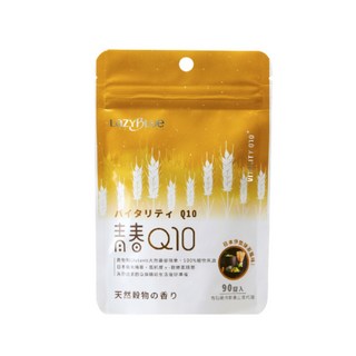 LazyBlue 青春Q10 天然蕎麥B群 穀維素 輔酶Q10 抹茶 純素 隨身包(90錠/包), 90정