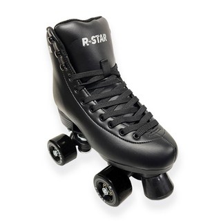 롤링스타 청소년 성인 더블랙 롤러스케이트 롤러장 롤러, 1개