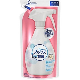 P&G 風倍清Febreze 除菌消臭噴霧 布料衣物織物除臭除菌芳香噴霧補充320ml, 1個, 無香料(嬰幼兒) #20300